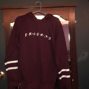 maroon friends hoodie